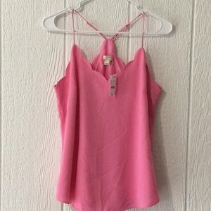 J. CREW SCALLOPED CAMI TANK TOP NWT